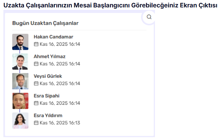 Flexit24 Remote Work Zaman Takip Ekranı